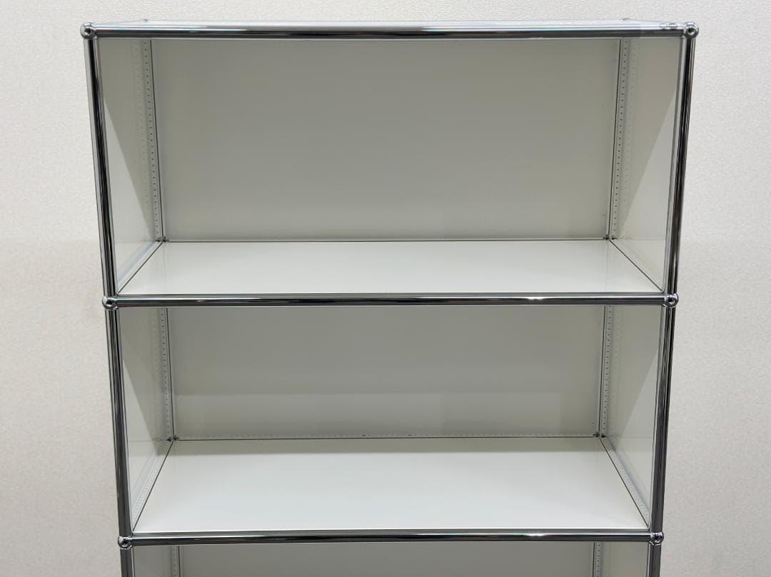 未使用品■USM/ハラーシステム■オープンシェルフ　1列4段　白　収納　オフィス