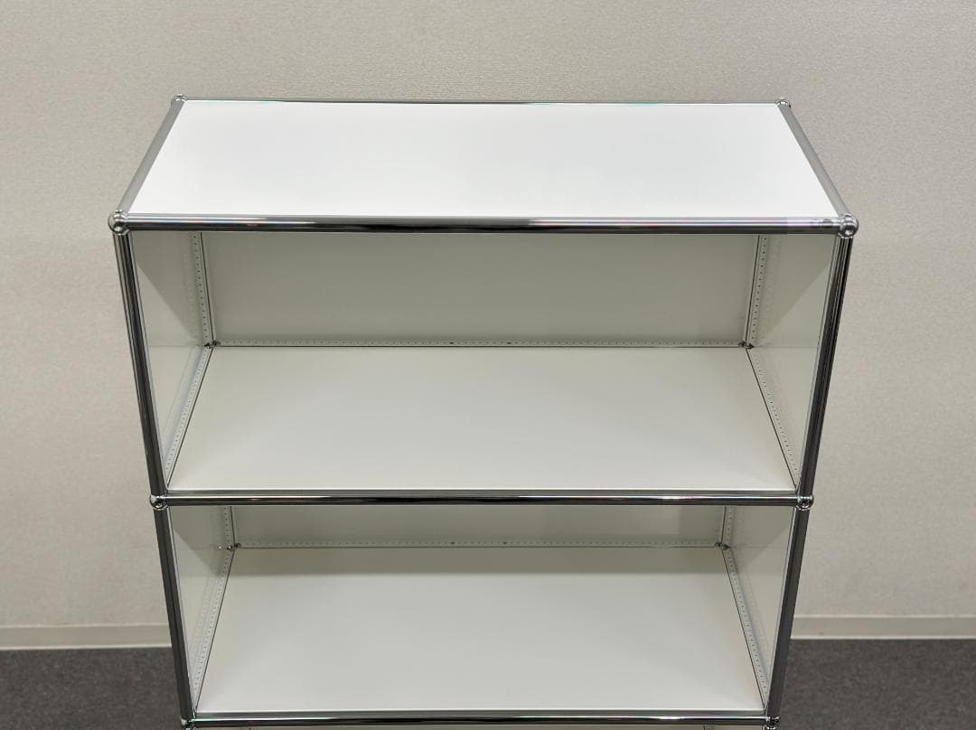 未使用品■USM/ハラーシステム■オープンシェルフ　1列4段　白　収納　オフィス