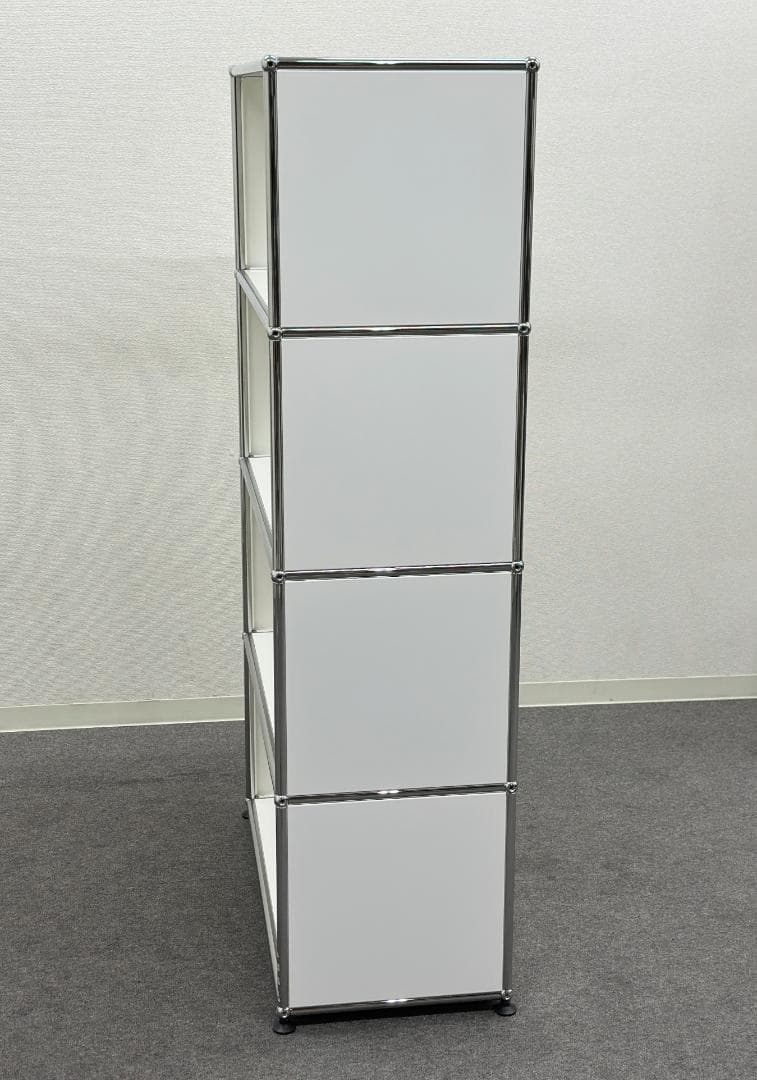 未使用品■USM/ハラーシステム■オープンシェルフ　1列4段　白　収納　オフィス