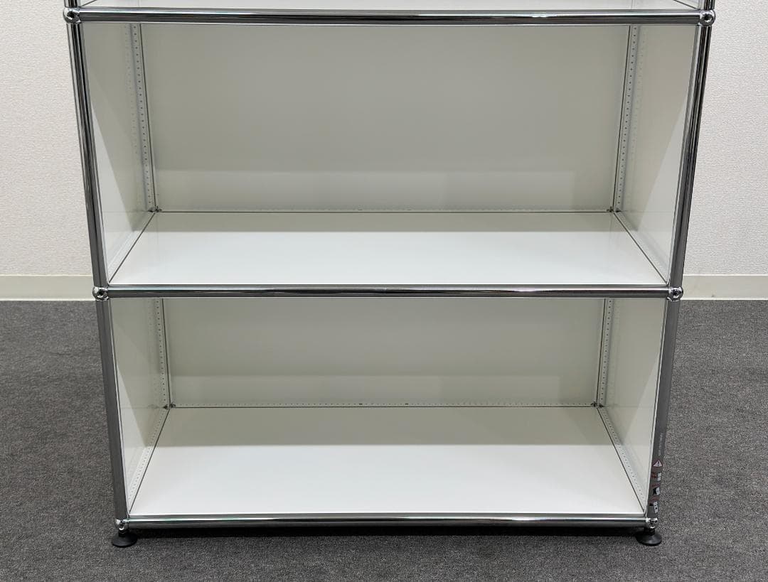 未使用品■USM/ハラーシステム■オープンシェルフ　1列4段　白　収納　オフィス