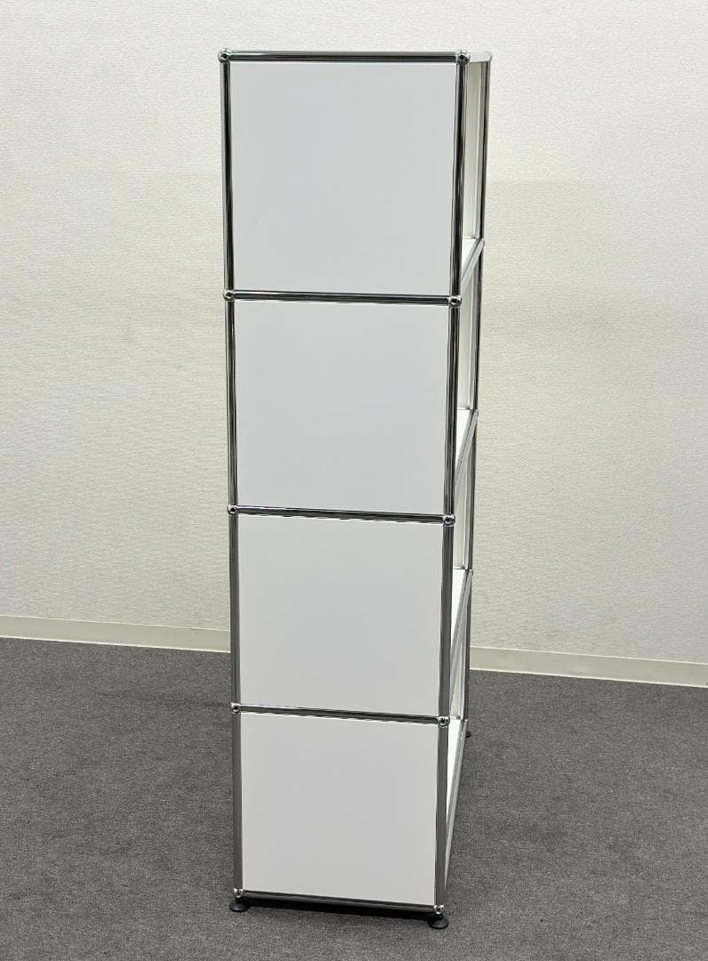 未使用品■USM/ハラーシステム■オープンシェルフ　1列4段　白　収納　オフィス