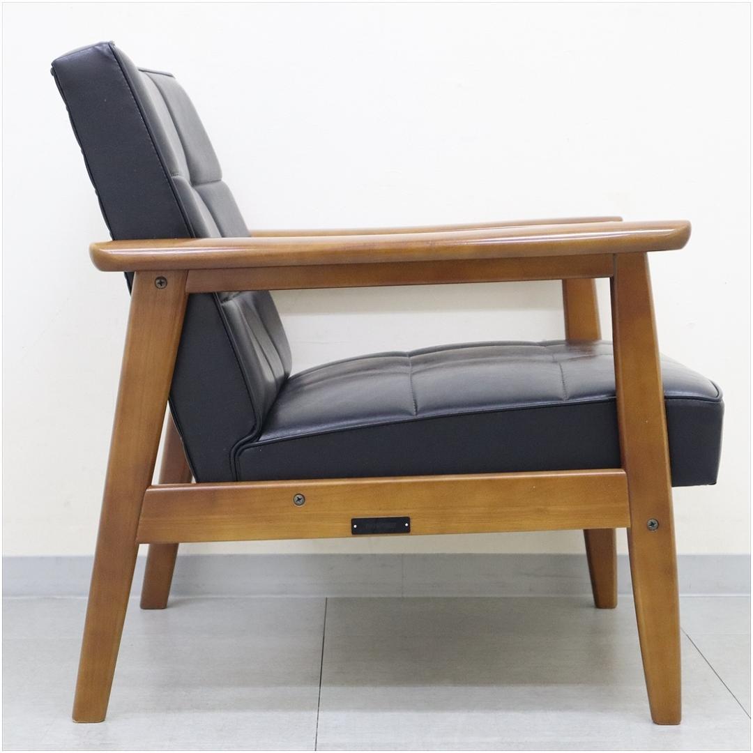 カリモク60 ロクマル Kチェア 1シーター スタンダード ブラック 1P