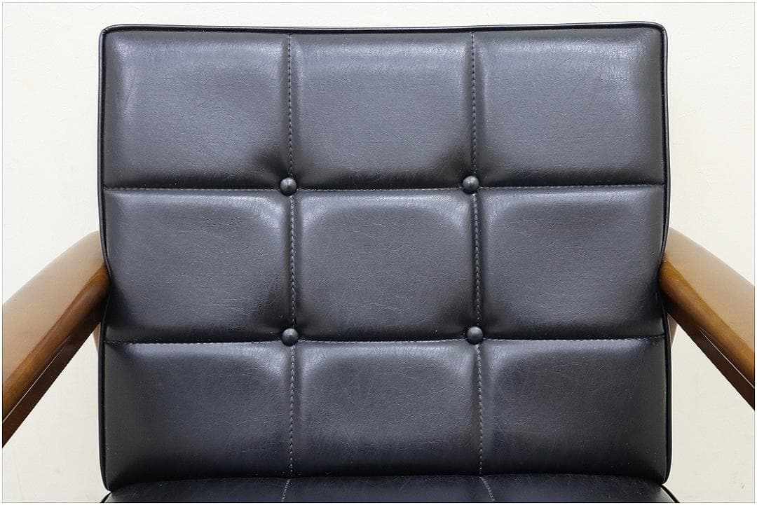 カリモク60 ロクマル Kチェア 1シーター スタンダード ブラック 1P