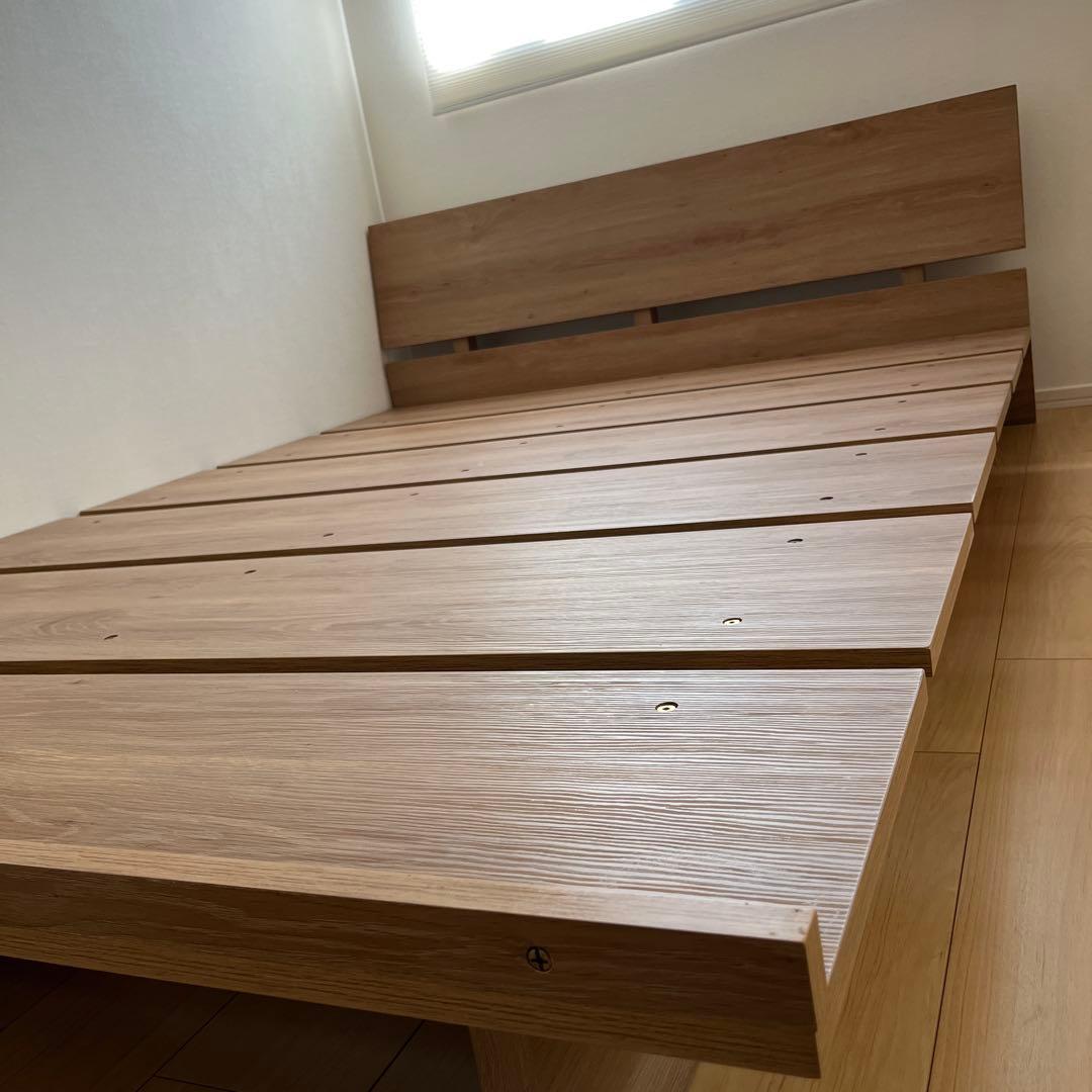 【直接引取限定】LOWYA ロウヤ すのこ ベッドフレームのみ セミダブル