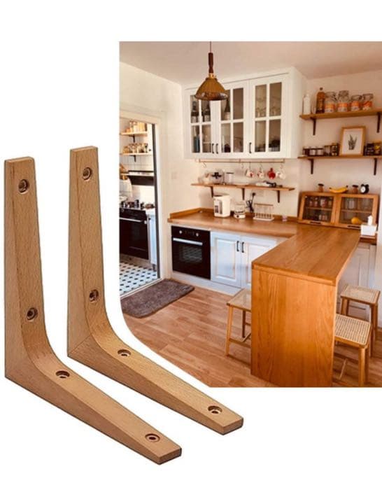 木製無垢棚受け2個セット 値下げ❗ - メルカリ