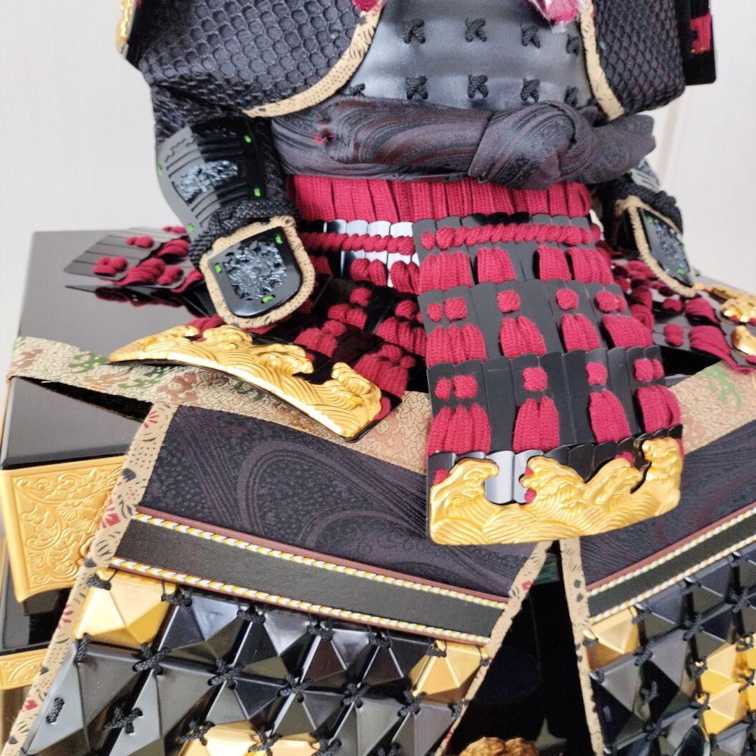 美品　平安　豊久作　伊予札胴丸鎧　武田信玄　鎧兜　飾り　大型　台座　収納箱