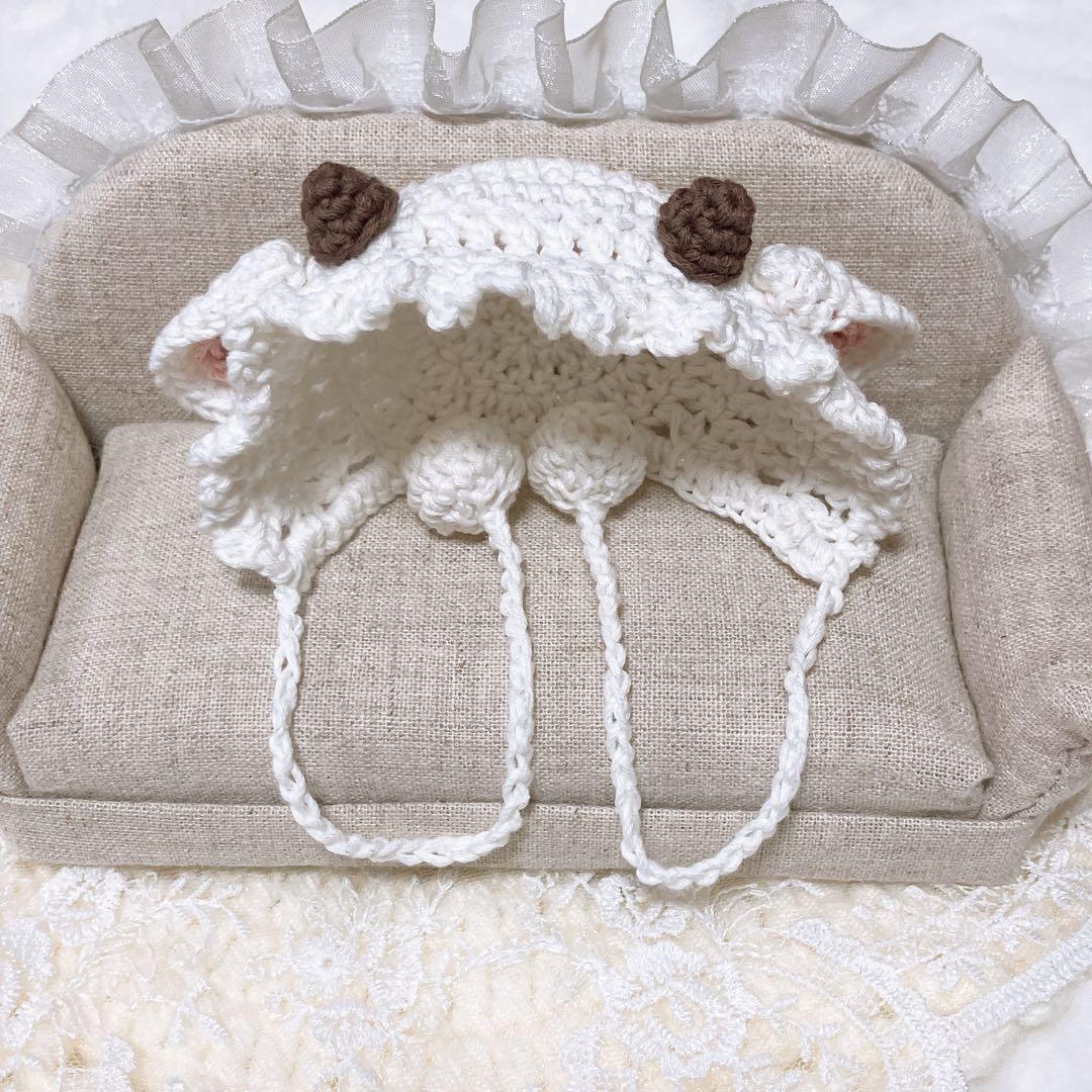 10㎝ ちびぐるみ にじぱぺ ぬい服 ひつじボンネット 61 - メルカリ