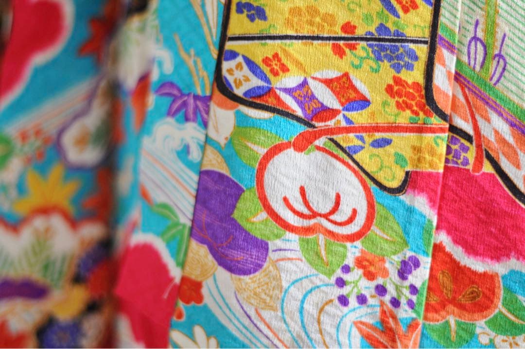 七五三 アンティーク 7歳 女の子 フルセット アンティーク着物 正絹 ピンク