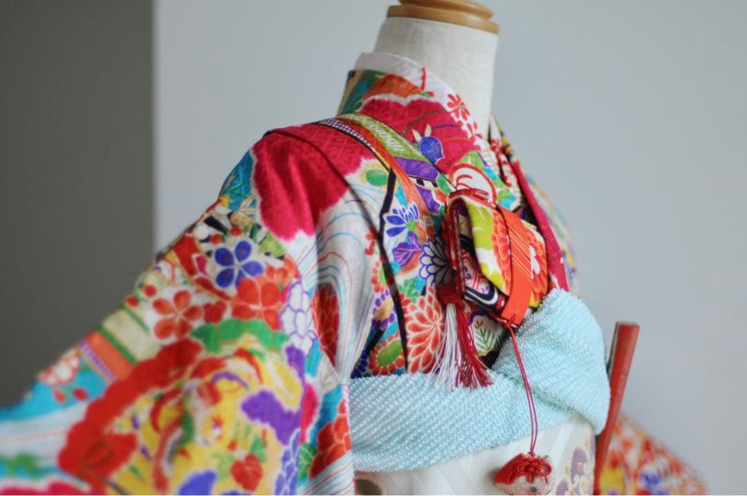 七五三 アンティーク 7歳 女の子 フルセット アンティーク着物 正絹 ピンク