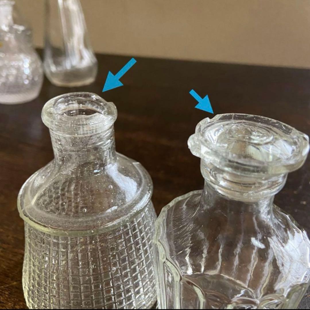 昭和レトロ ガラス 醤油差し 6本まとめ売り アンティーク ガラス瓶