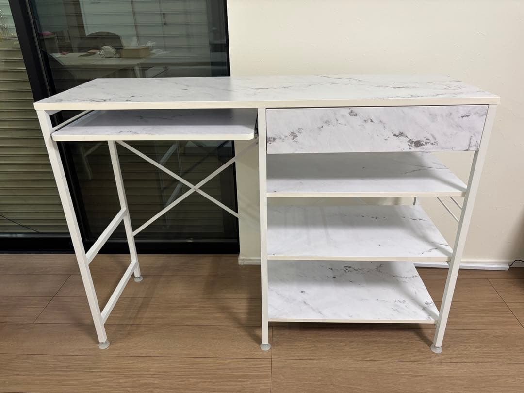 LOWYA 大理石風キッチンカウンター 幅120センチ