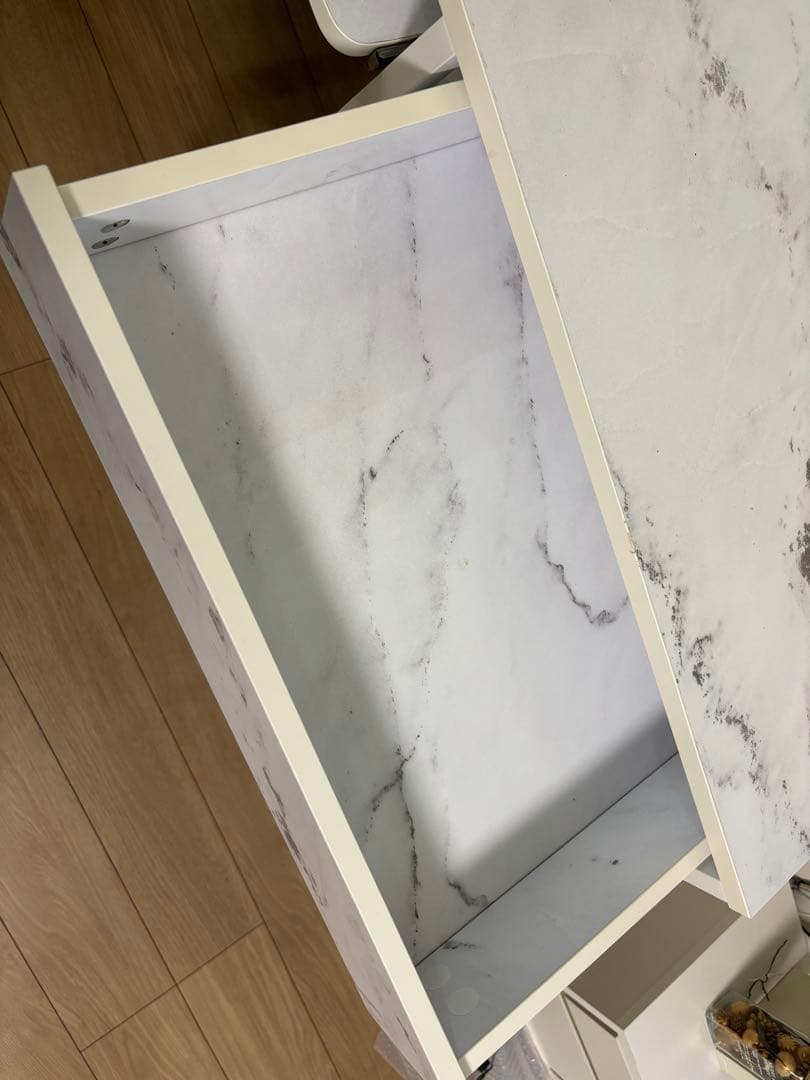 LOWYA 大理石風キッチンカウンター 幅120センチ