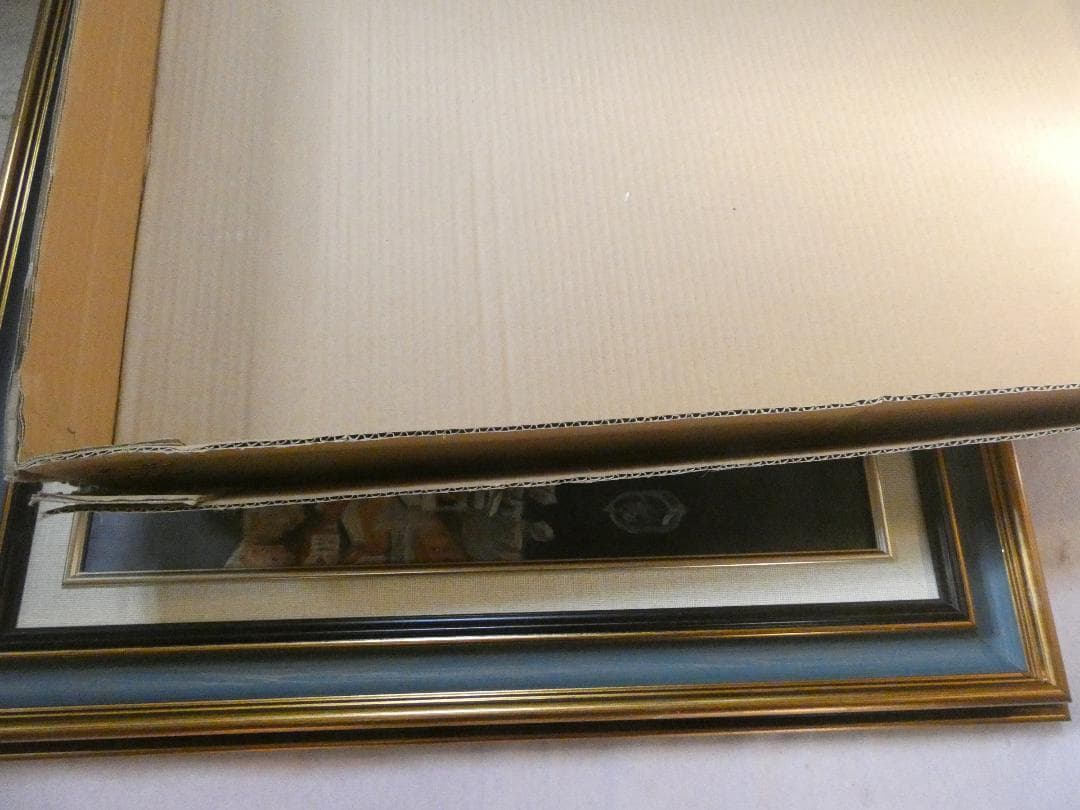 絵画 油絵 浮田克躬「風景」 サインF8サイズ 額装済み 肉筆手描き