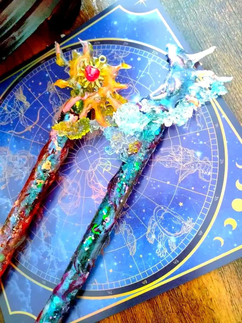 *＊*太陽の灯火*＊*　魔導具　魔法のガラスレジンペン　魔法の杖