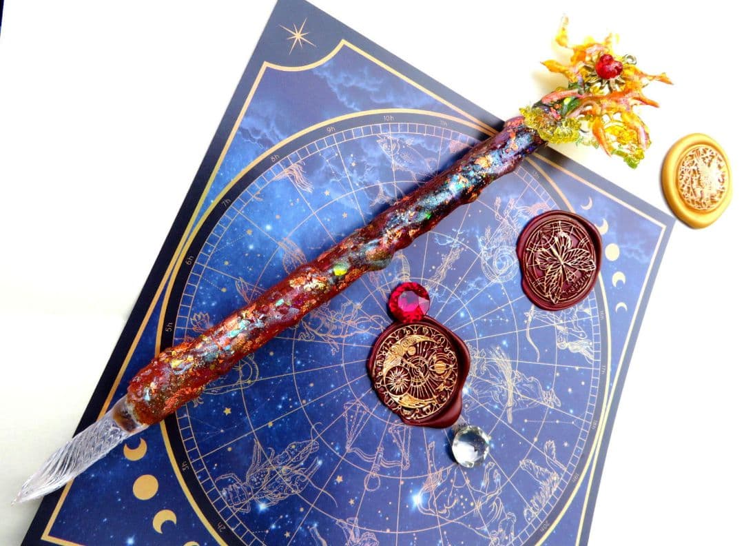 *＊*太陽の灯火*＊*　魔導具　魔法のガラスレジンペン　魔法の杖