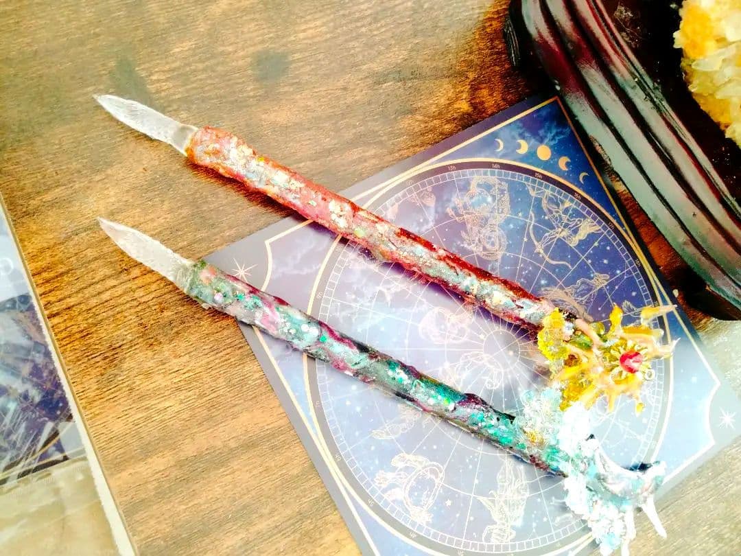 *＊*太陽の灯火*＊*　魔導具　魔法のガラスレジンペン　魔法の杖