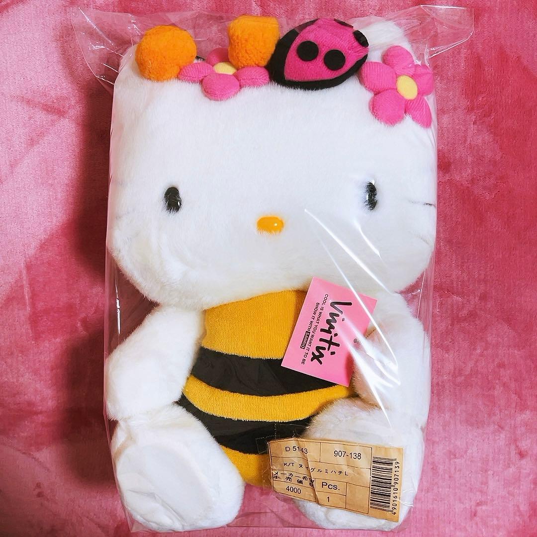 希少レア　ハローキティ　ぬいぐるみ　ハチ　1998年製　vivitex サンリオ