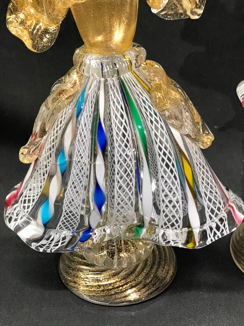 現状品】ムラーノガラス ? ベネチアンガラス ? 置物 カサノバ 恋人