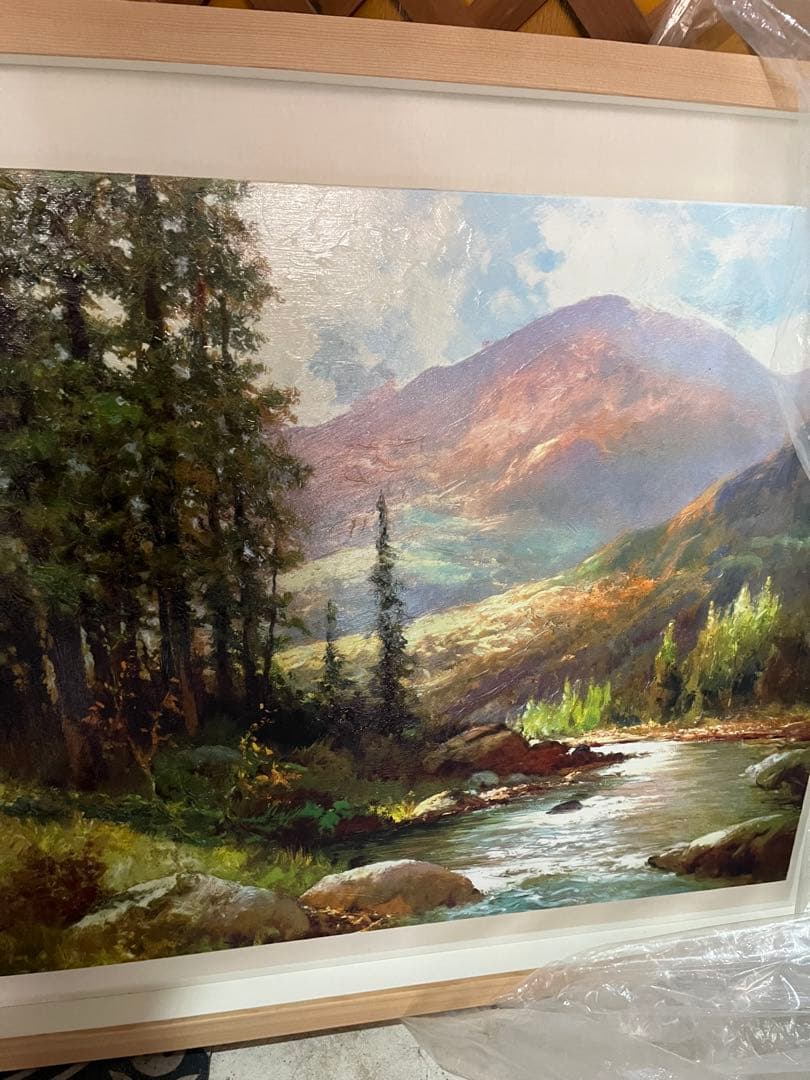 風景画 油絵 油彩 額装 絵画 油彩画 NOOD サインあり