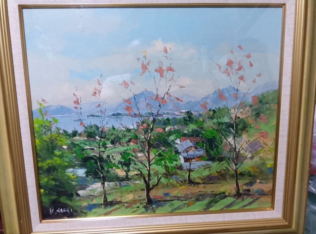 永井潔の油彩F10号秀作です