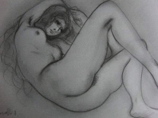 古沢　岩美、デッサン　AT、希少な額装用画集より、新品額装付、状態良好