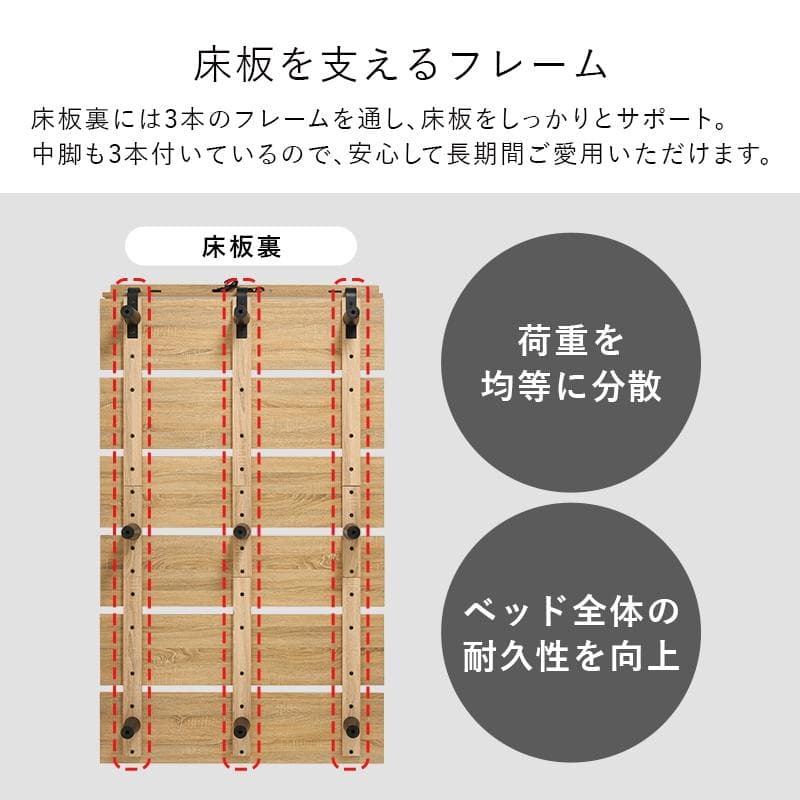 【新品訳あり】ビンテージスタイル　セミダブルベッド アウトレット