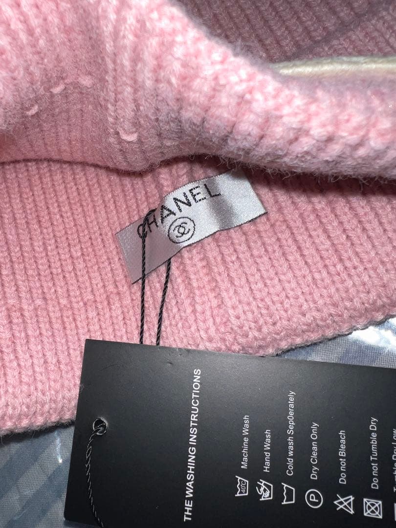 ベビーピンク　新品タグ付き　ニット帽