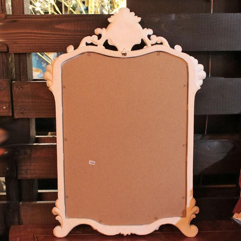 ウォールミラー イタリア製 ホワイト 白 インテリア 壁掛け 124-612