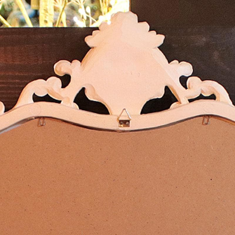 ウォールミラー イタリア製 ホワイト 白 インテリア 壁掛け 124-612