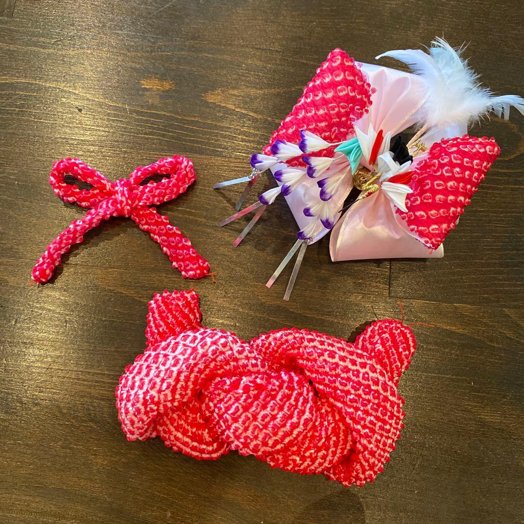 アンティーク 七五三 子供 着物 帯 小物一式 フルセット 大正ロマン 梅 正絹