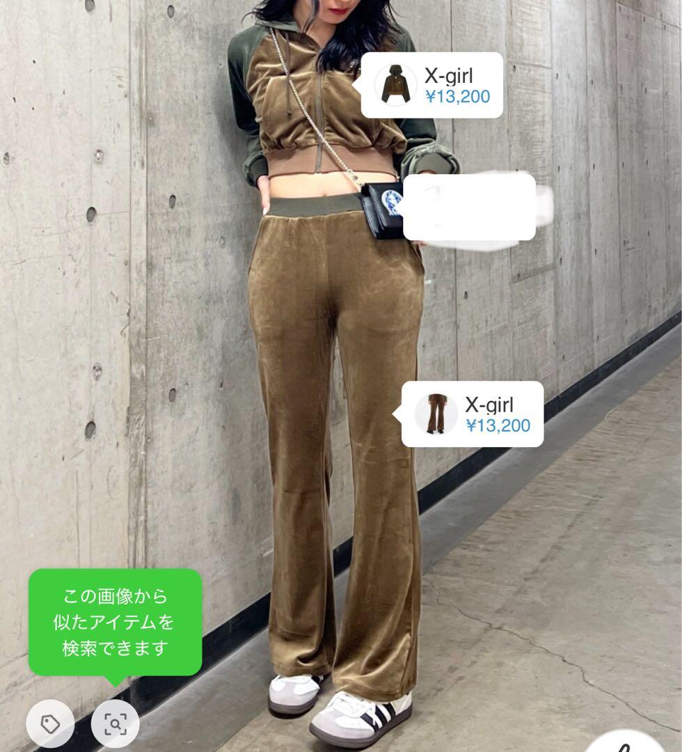 X-girl ベロア セットアップ ジャージ - メルカリ