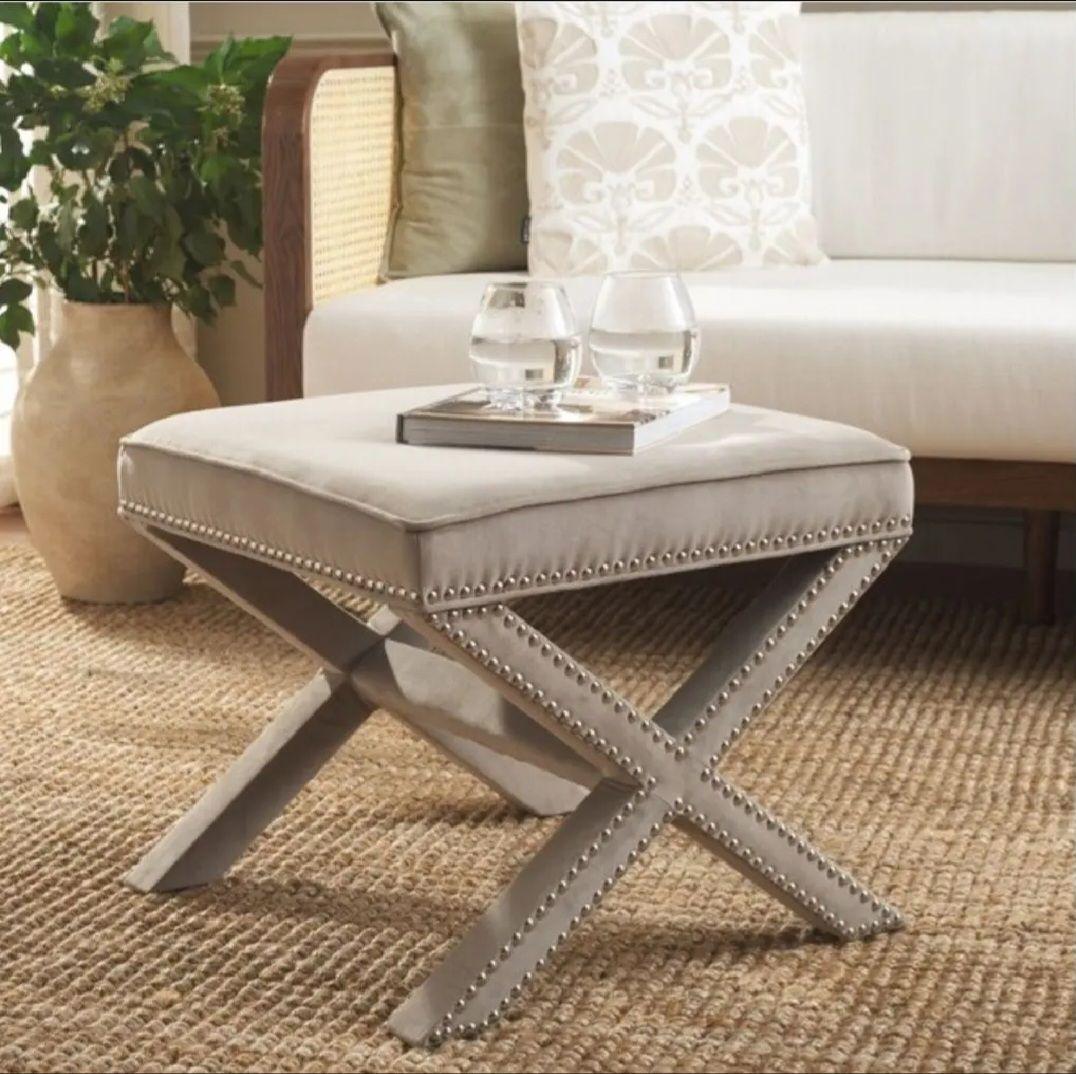 希少　Safavieh Palmer Ottoman　オットマン　グレー