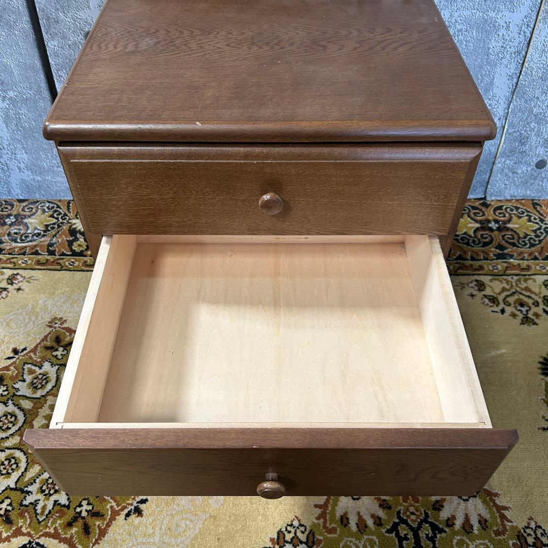 ꧁カリモク家具 karimoku꧂コンセント付ナイトテーブル サイド ロー 収納