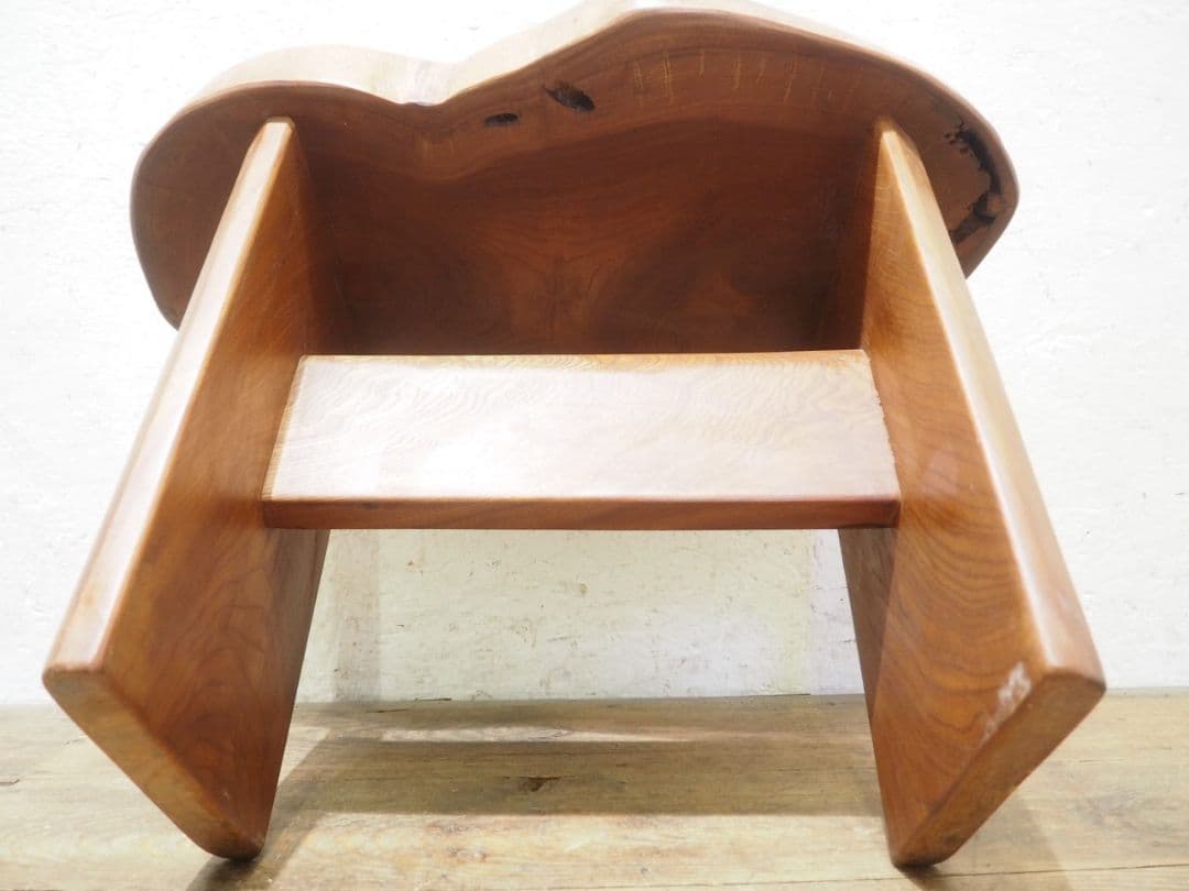 1203 けやきのセンターテーブル　欅　展示台　陳列台　椅子　ベンチ　レトロ