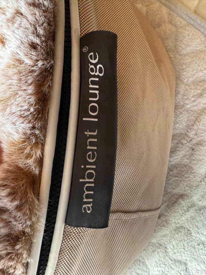 SI ambient lounge グレー ファー 円形クッション