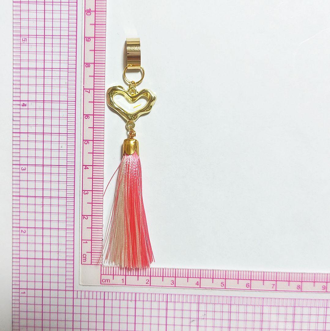 【1224】ハートとタッセルのピアスイヤリング