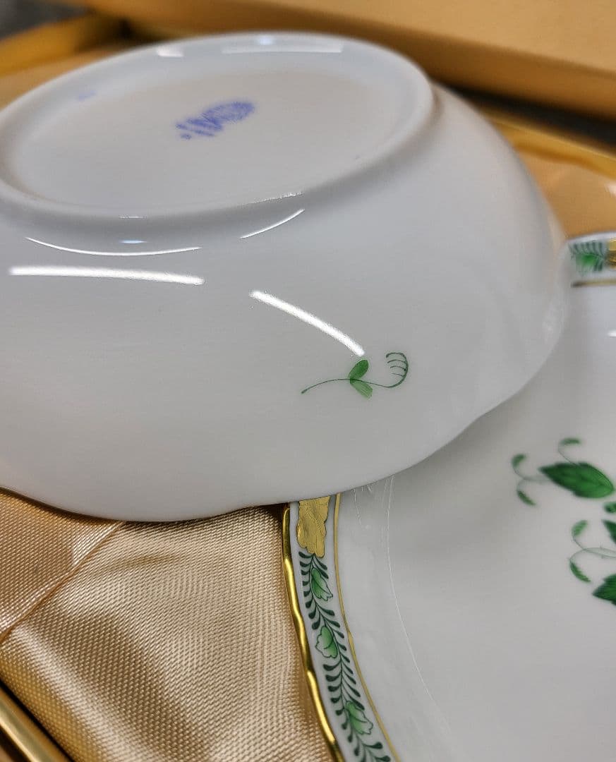 未使用✨ヘレンド アポニーグリーン フルーツ ボウル 小皿 ミニ