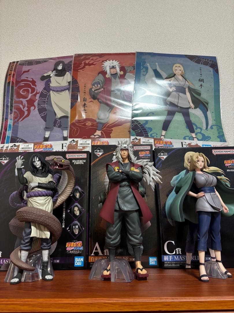 一番くじ NARUTO-ナルト- 疾風伝 伝説の三忍　3体セット　2/8まで