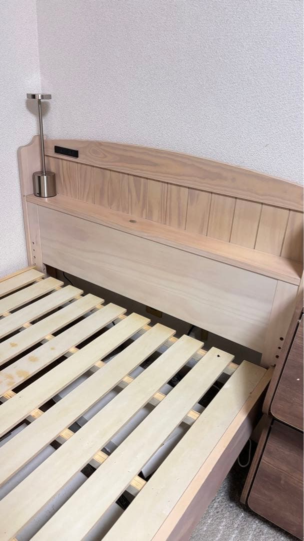 シングルサイズすのこベッド │ 木製 │ ヘッドボード
