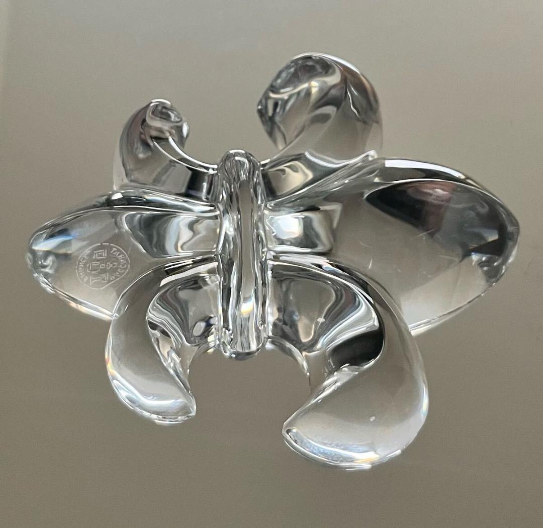 Baccarat バカラ 稀少 ユリ オブジェ ペーパーウェイト 百合 置物