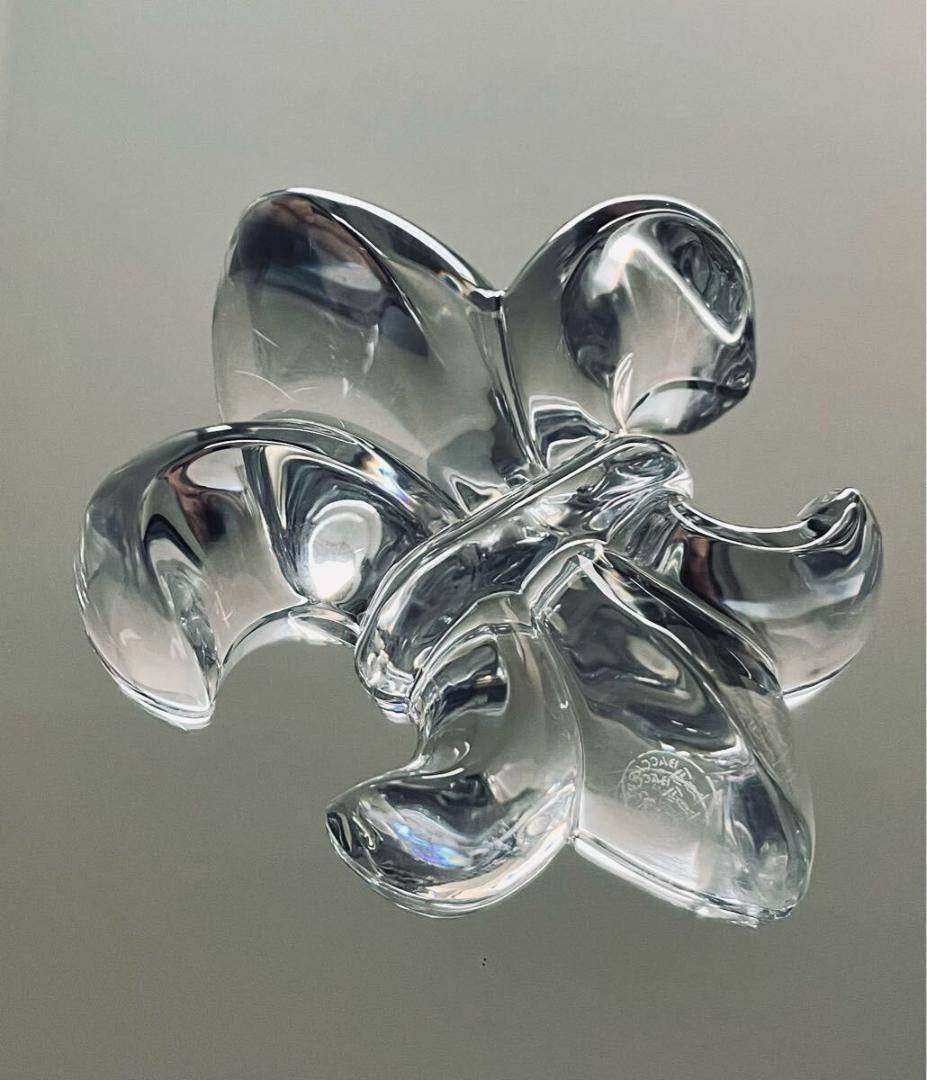Baccarat バカラ 稀少 ユリ オブジェ ペーパーウェイト 百合 置物