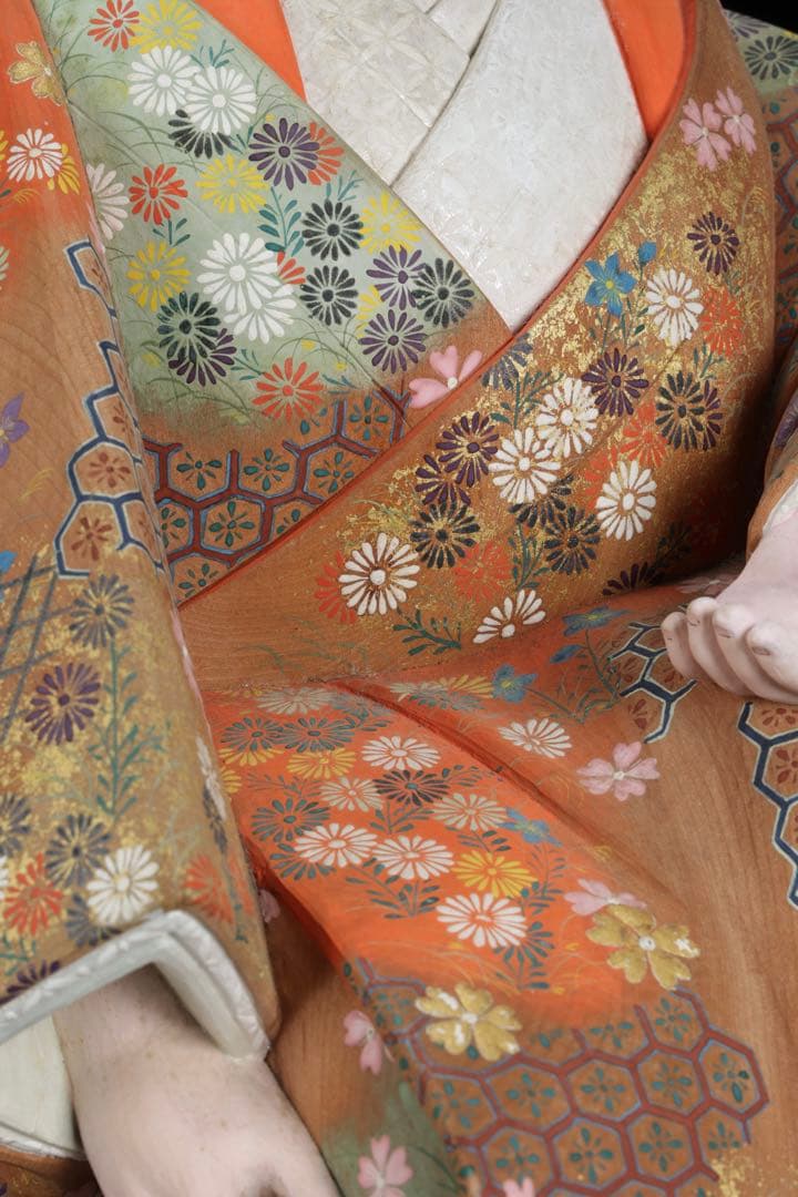 【高古作】木彫彩色 能楽 熊野 能人形 昭和十五年 共箱 二重箱 古美術 骨董品