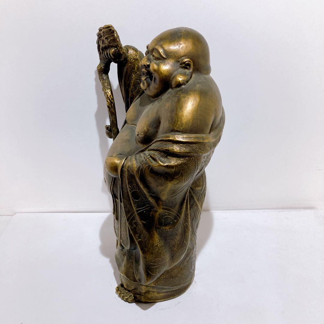 布袋像 縁起物 七福神 置物 オブジェ 骨董品 58cm 19kg