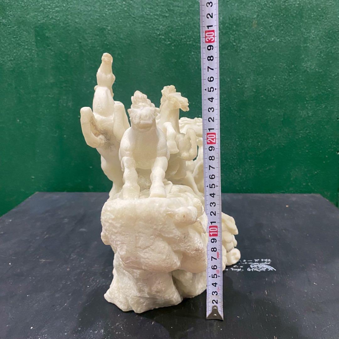 八馬 群像 重圧 置物 インテリア 昭和レトロ アンティーク 縁起物 風水