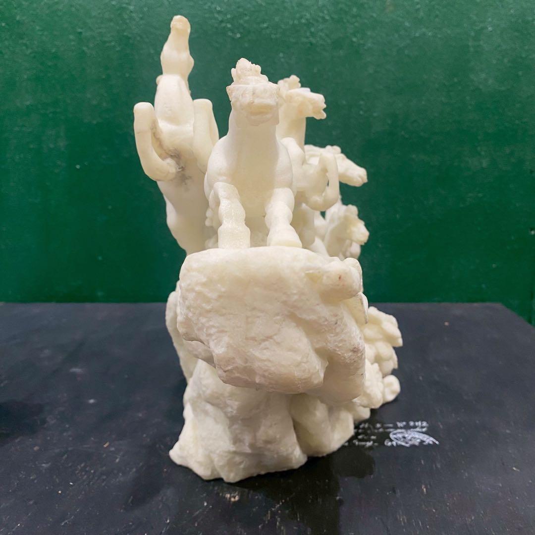 八馬 群像 重圧 置物 インテリア 昭和レトロ アンティーク 縁起物 風水