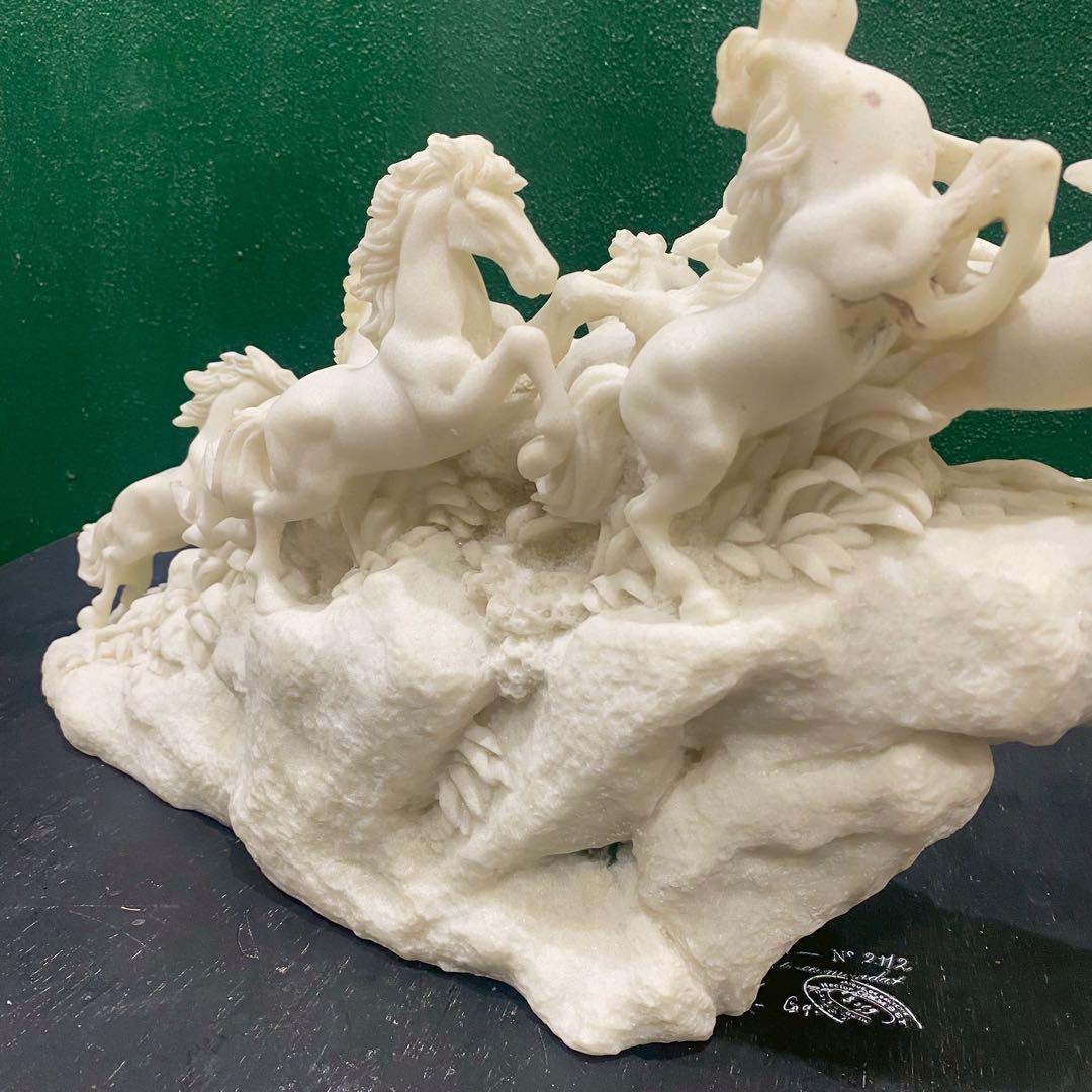 八馬 群像 重圧 置物 インテリア 昭和レトロ アンティーク 縁起物 風水