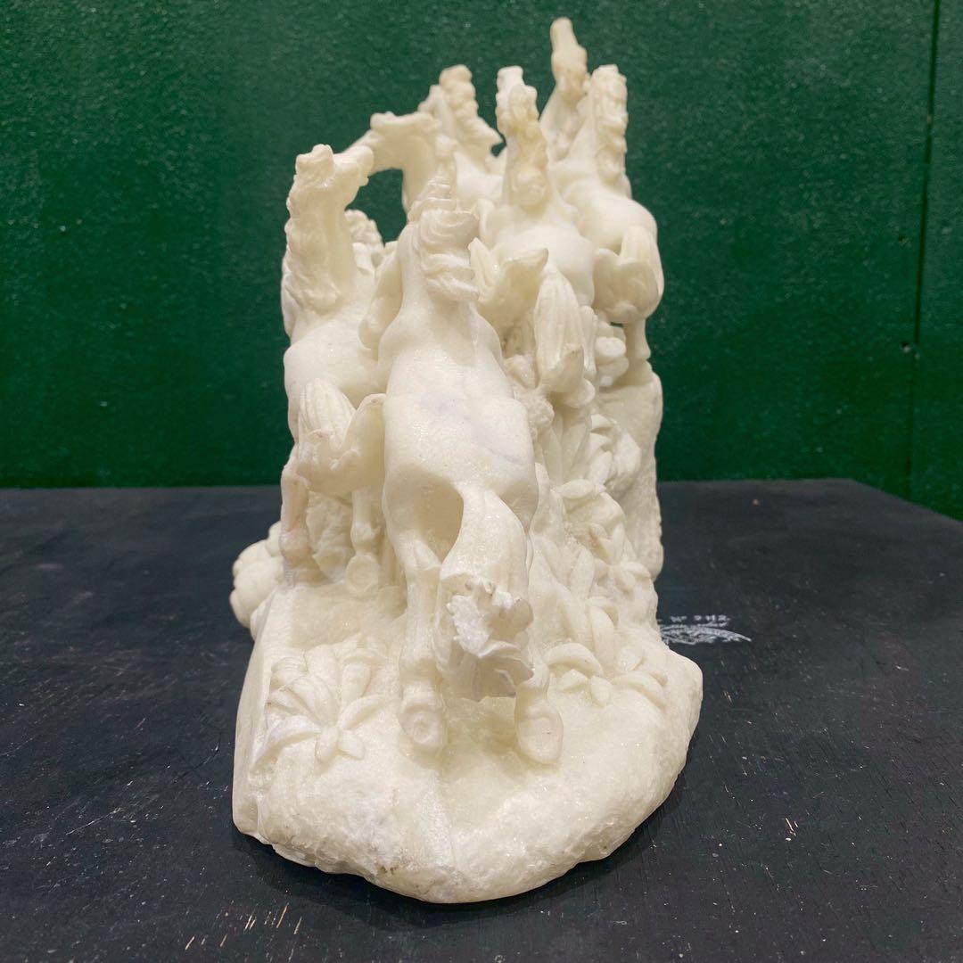 八馬 群像 重圧 置物 インテリア 昭和レトロ アンティーク 縁起物 風水