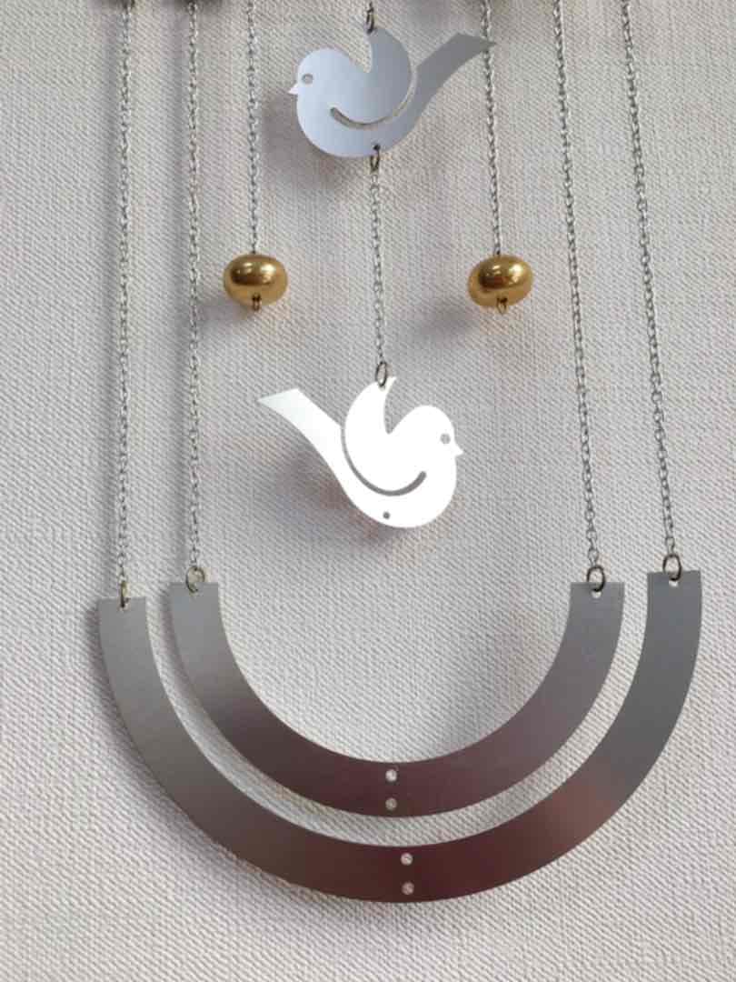 aarikka 小鳥とゴールドビーズのモビール　ヴィンテージ