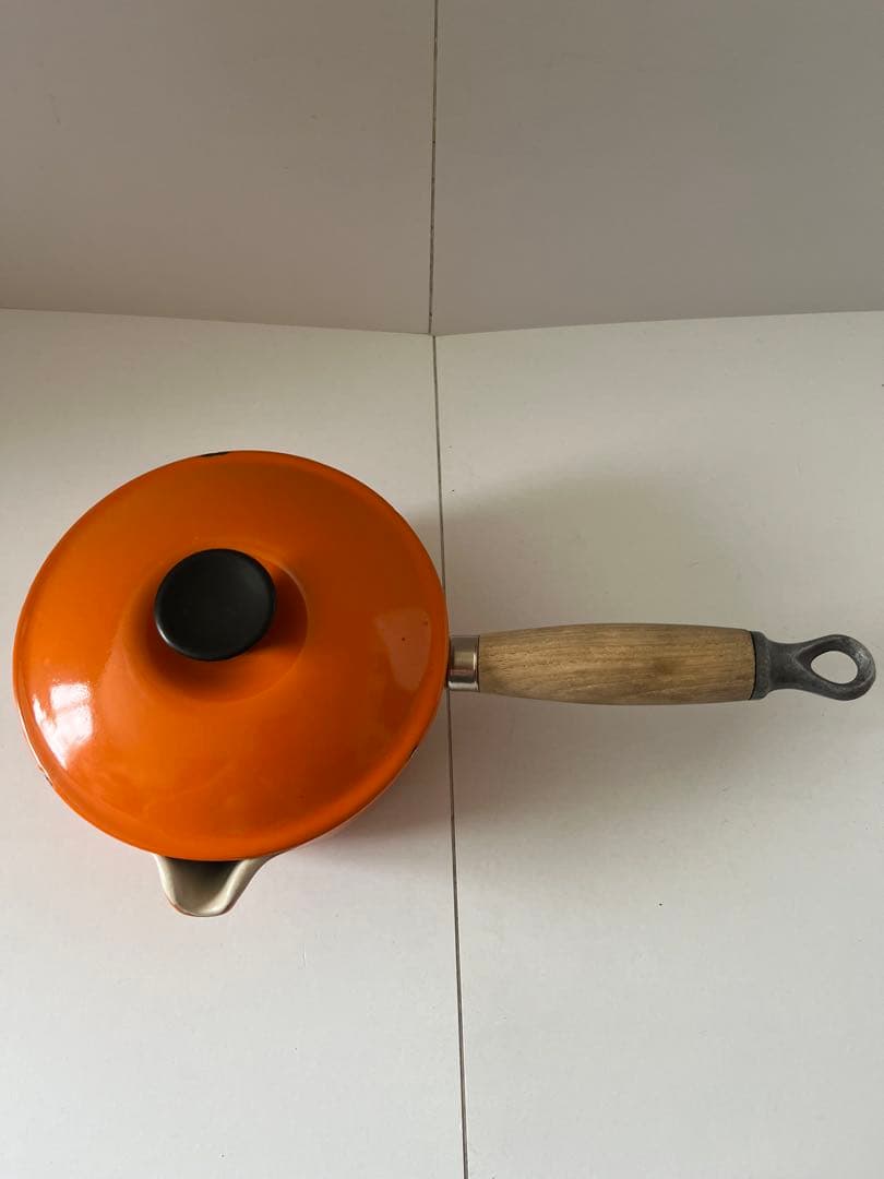 廃盤　ヴィンテージ ルクルーゼ　ソースパン　ミルクパン　14cm オレンジ