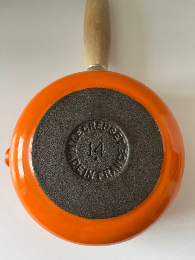 廃盤　ヴィンテージ ルクルーゼ　ソースパン　ミルクパン　14cm オレンジ